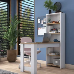Bureau Gucer Wit/Walnoot