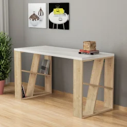 Bureau Honey Wit/Naturel 140cm