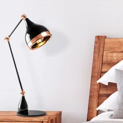 Bureaulamp Yildo Move Zwart/Koper