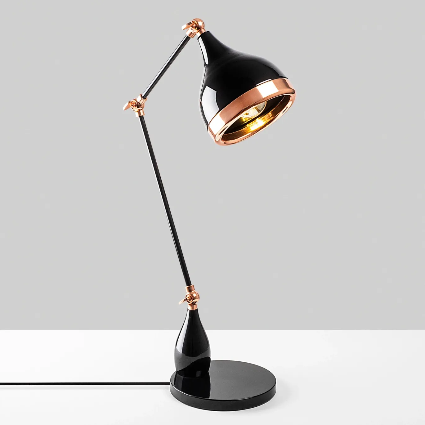 Bureaulamp Yildo Move Zwart/Koper