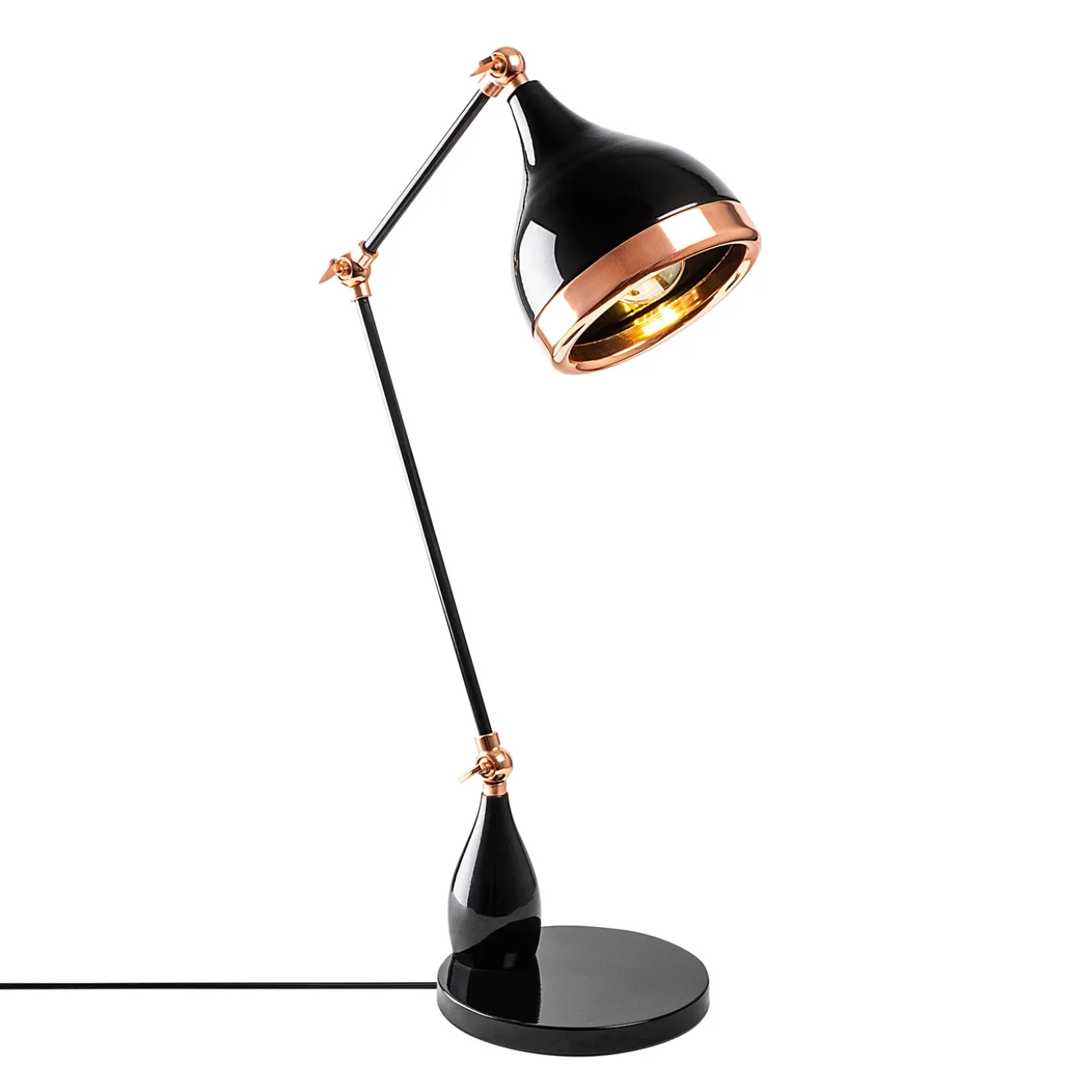 Bureaulamp Yildo Move Zwart/Koper
