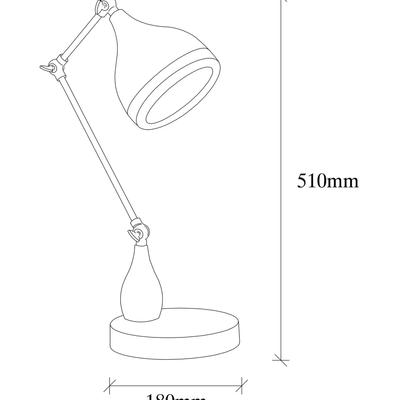 Bureaulamp Yildo Move Zwart/Koper