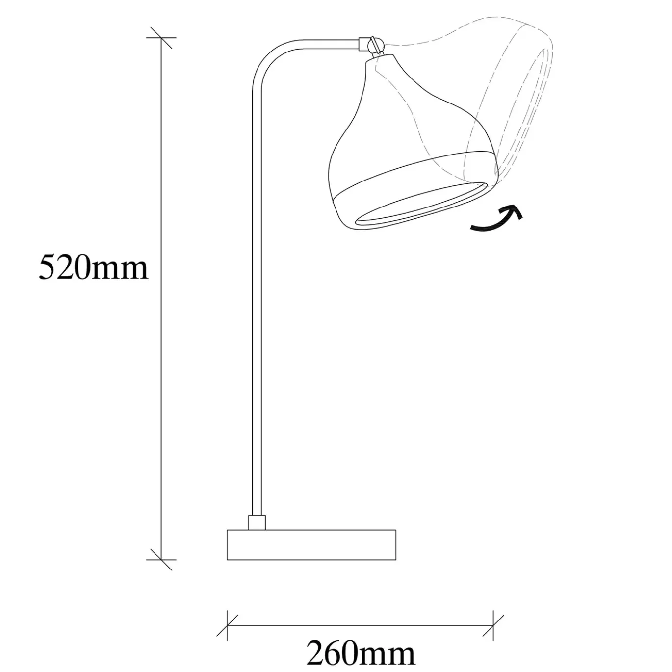 Bureaulamp Yildo Zwart/Koper