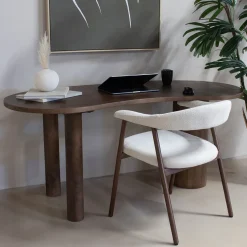 Bureau Livana Donkerbruin 160cm - Giga Meubel