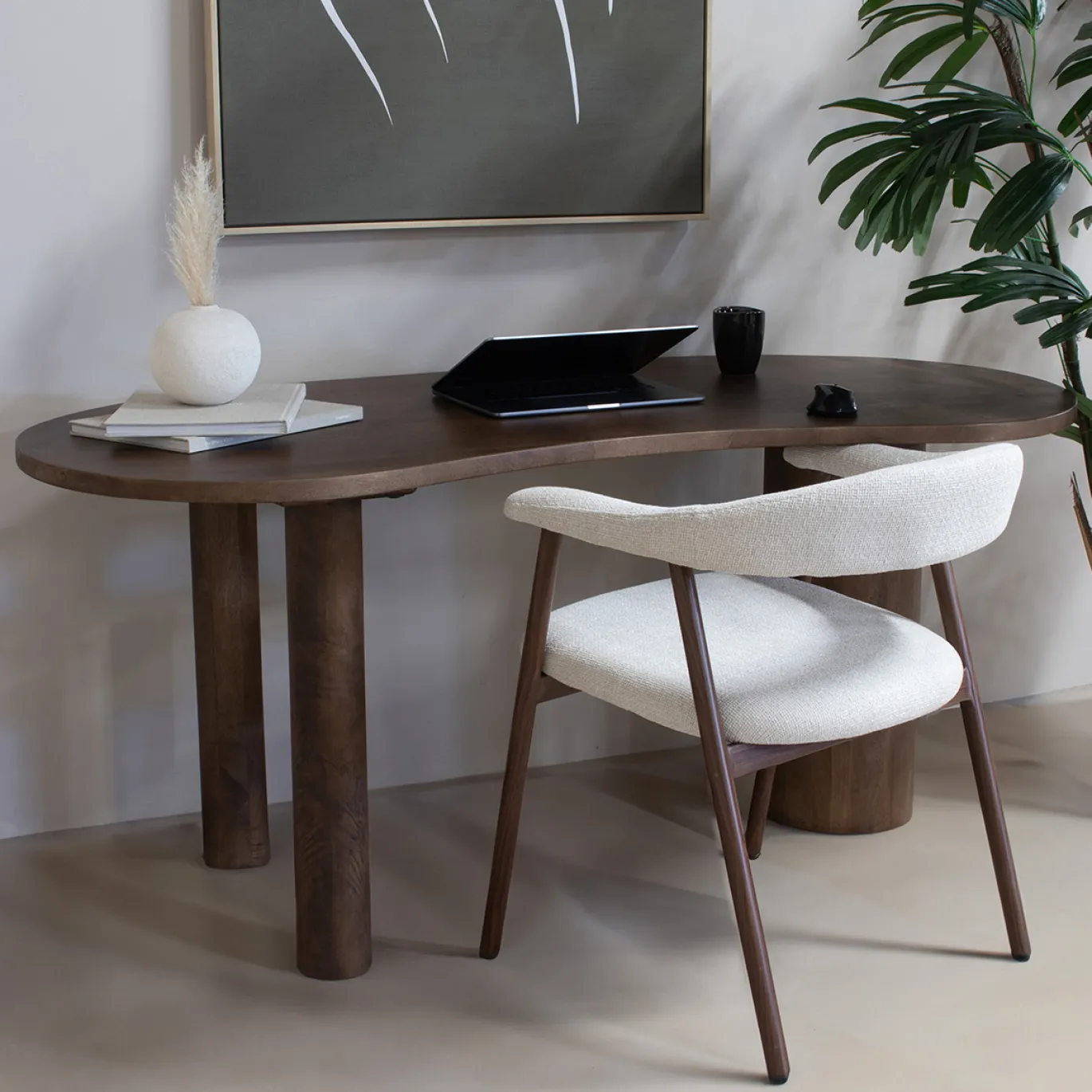 Bureau Livana Donkerbruin 160cm - Giga Meubel