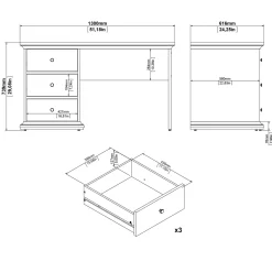 Bureau Paris Wit - Giga Living