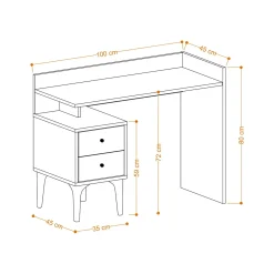 Bureau Puuk Naturel 100cm