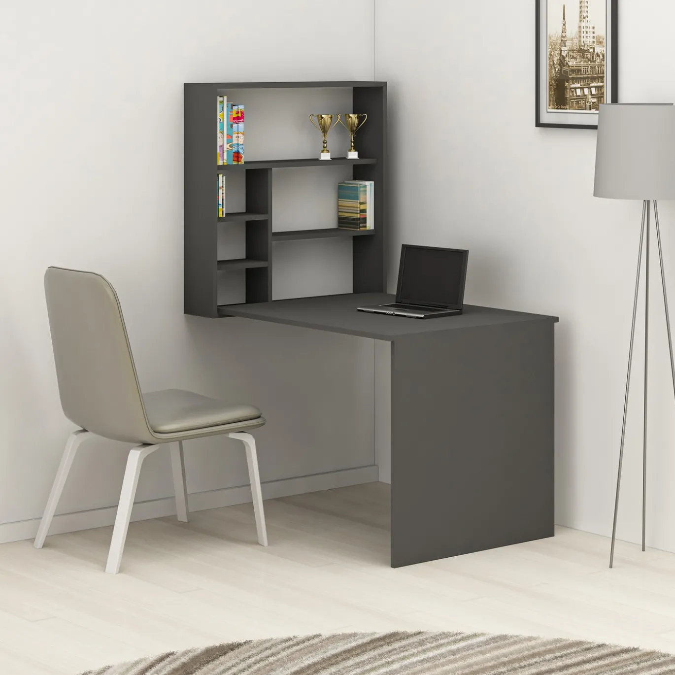 Bureau Sedir Antraciet 90cm