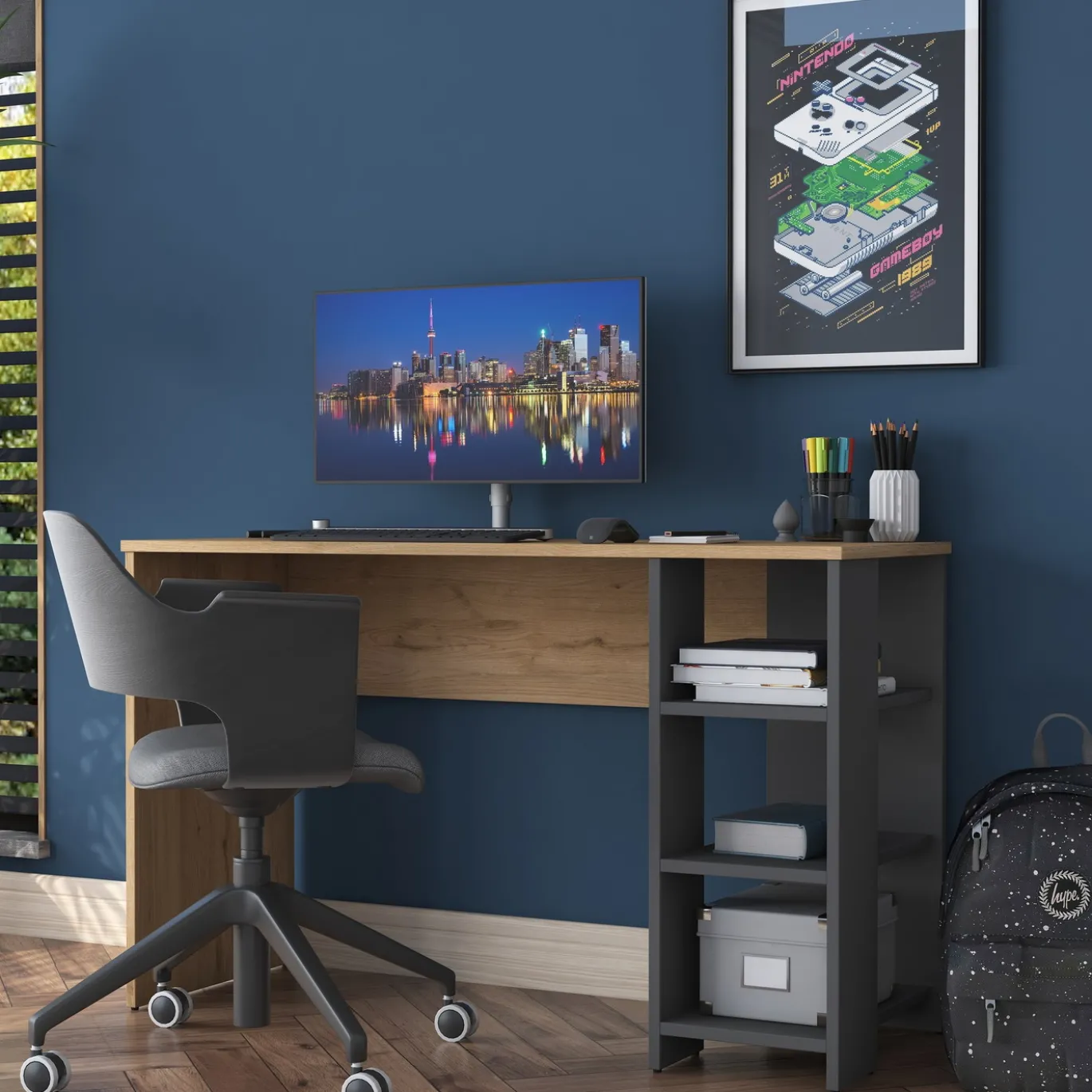Bureau Sorkun Walnoot/Antraciet