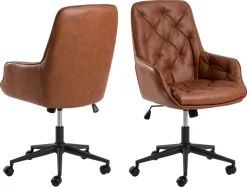 Bureaustoel Alleri Brandy Pu Retro - Giga Living
