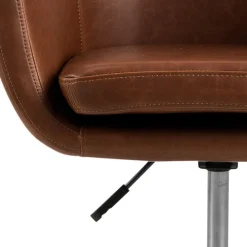 Bureaustoel Erica leather look Bruin - Giga Living