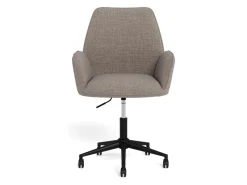 Bureaustoel Lorin Met Armleuning Basel Lichtgrijs Bruin - Giga Living