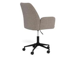Bureaustoel Lorin Met Armleuning Basel Lichtgrijs Bruin - Giga Living