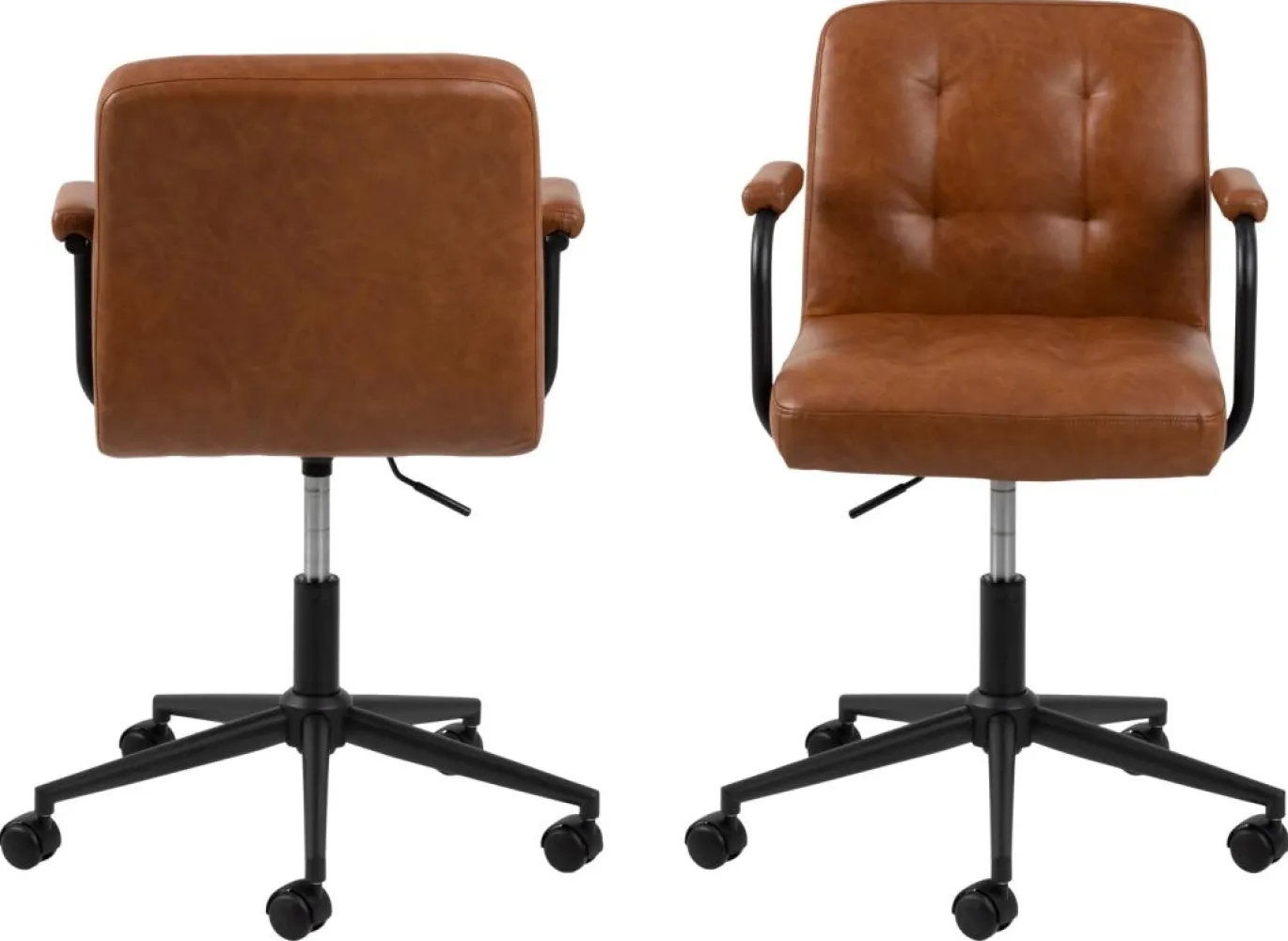 Bureaustoel Vestad Brandy Pu Retro - Giga Living