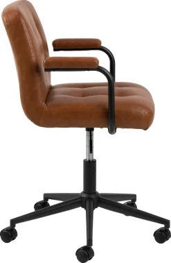 Bureaustoel Vestad Brandy Pu Retro - Giga Living