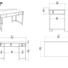 Bureau Tumata Melamine Goud Wit