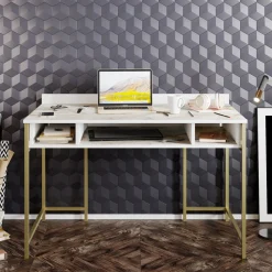 Bureau Tumata Melamine Goud Wit
