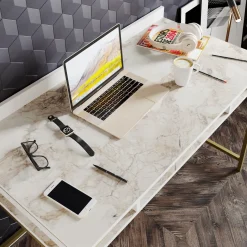 Bureau Tumata Melamine Goud Wit