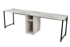 Bureau Twin Wit Marmerlook 240cm