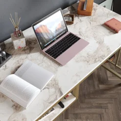 Bureau Victory Wit/Goud 120cm