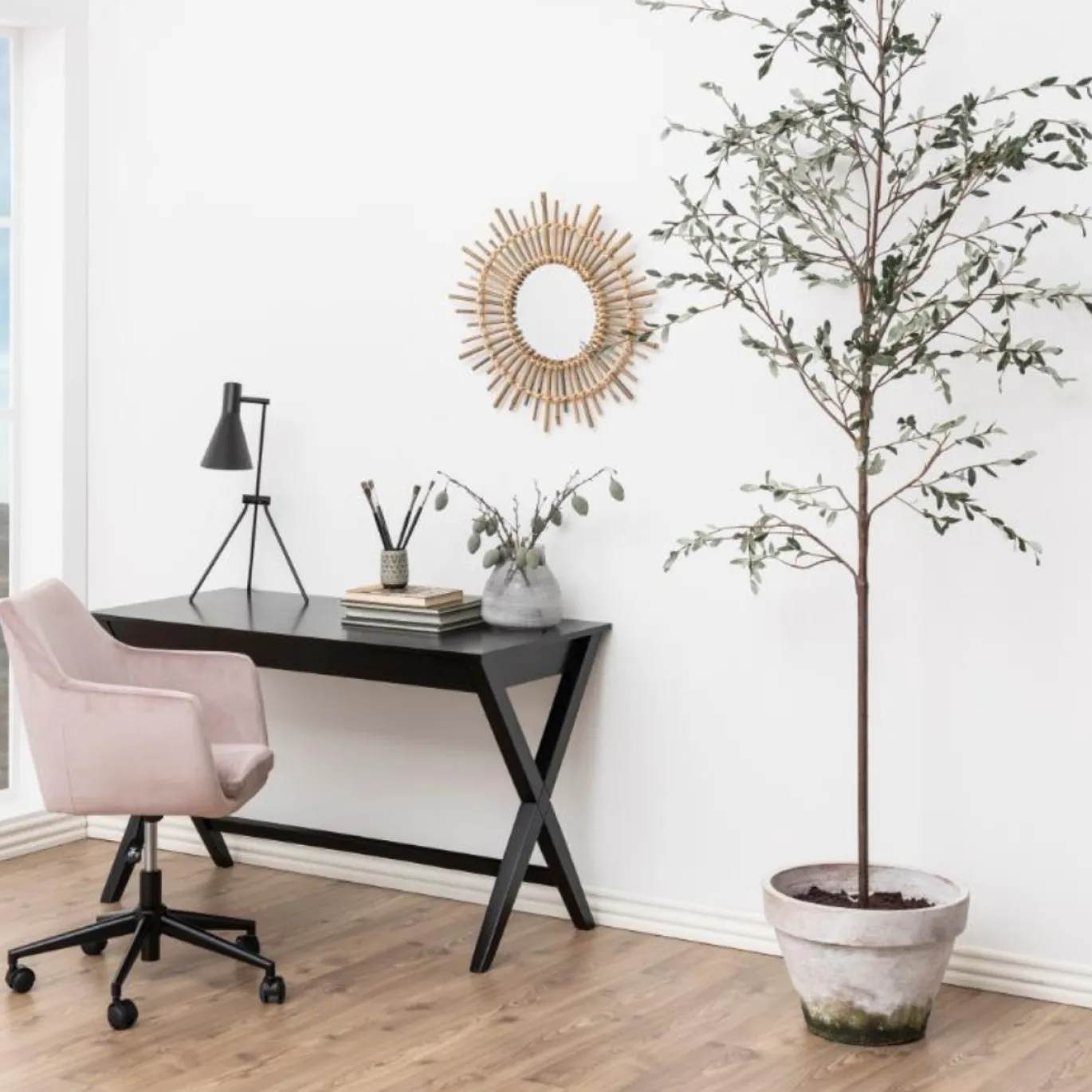 Bureau Werner Eikenfineer Zwart 120cm - Giga Living