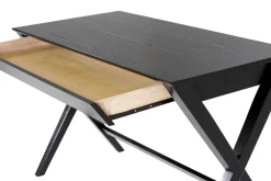 Bureau Werner Eikenfineer Zwart 120cm - Giga Living