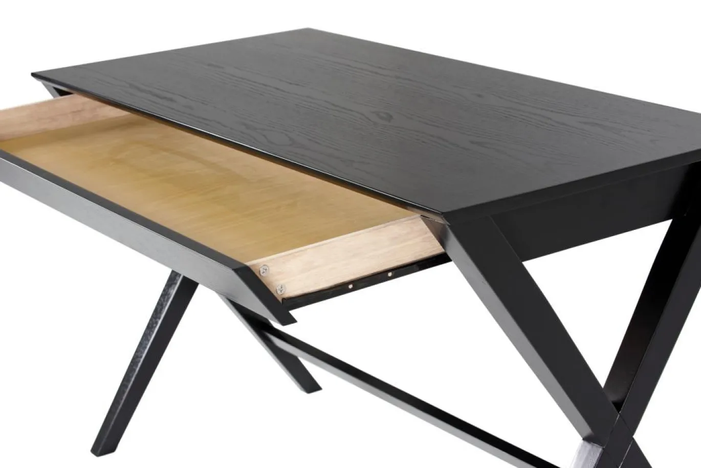 Bureau Werner Eikenfineer Zwart 120cm - Giga Living