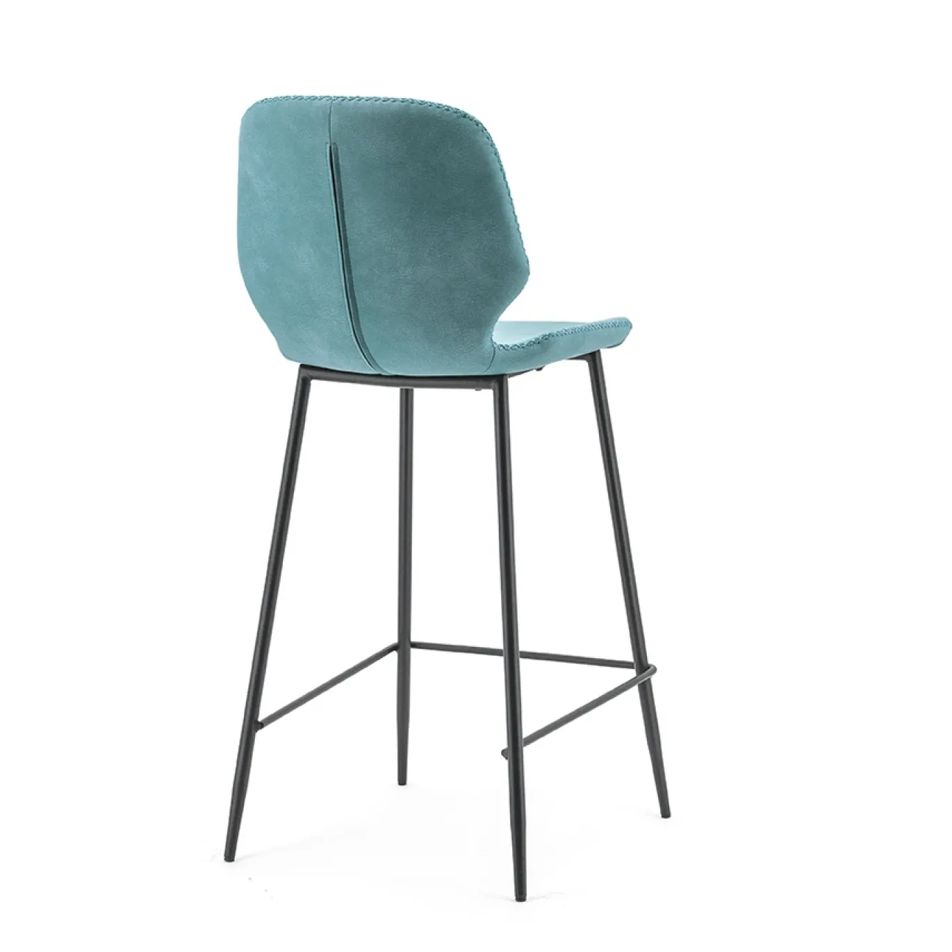 By-Boo Barstoel Blauw Seashell Laag