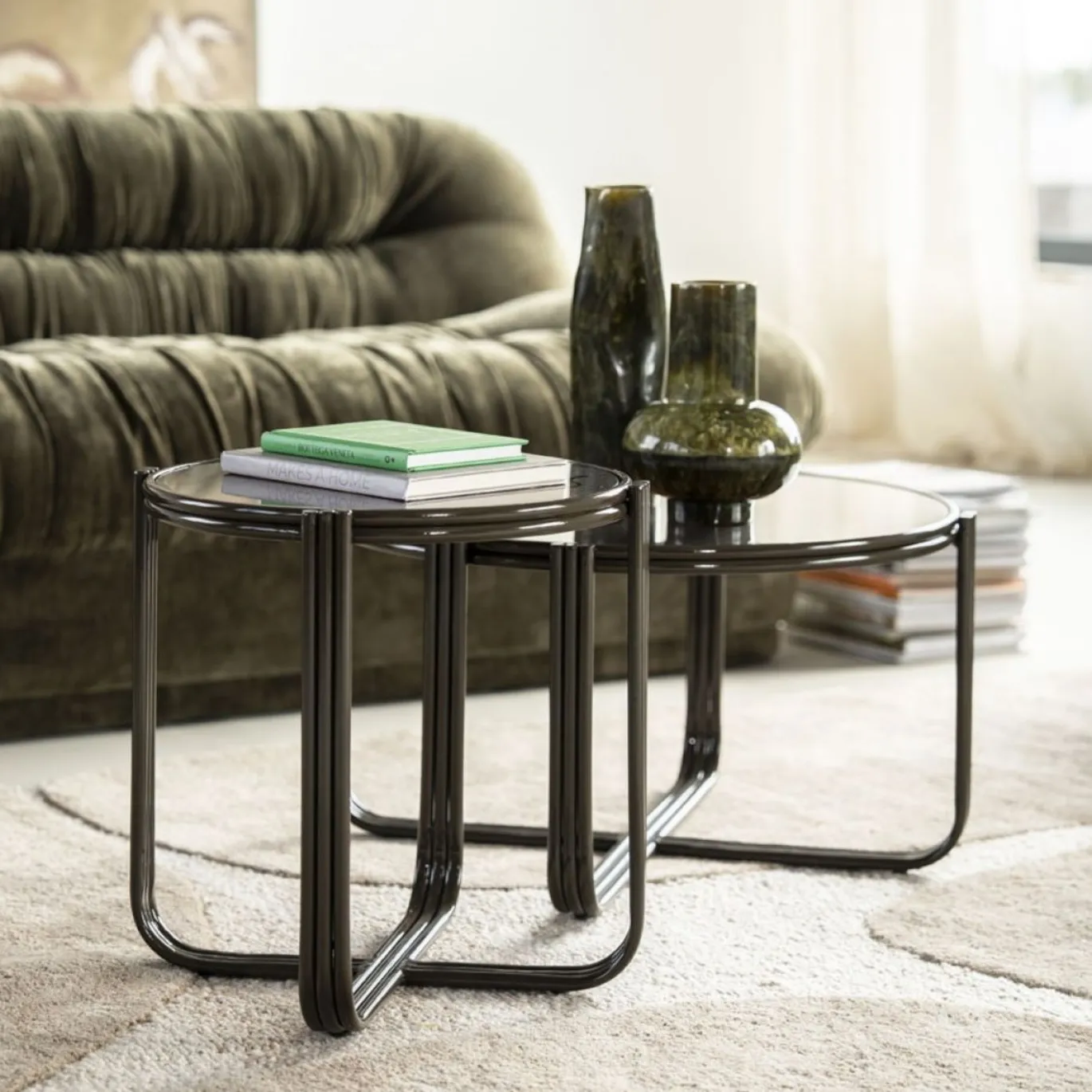 By-Boo Bijzettafel Groovy Bruin