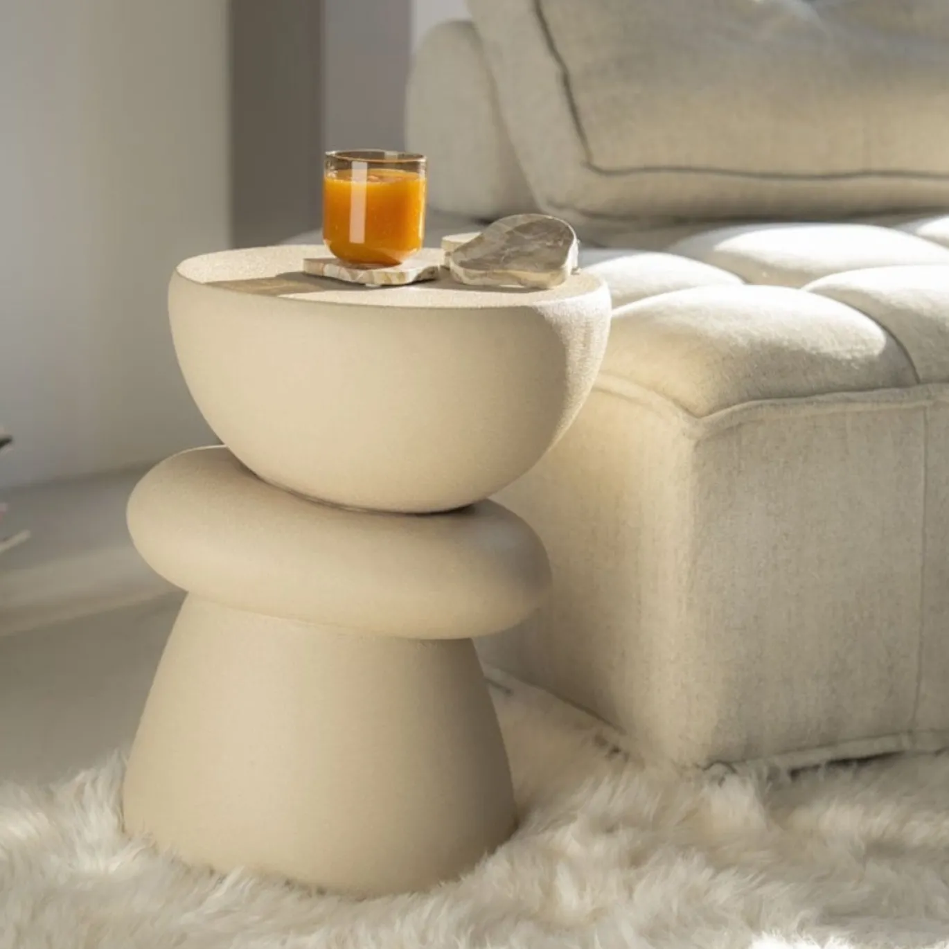 By-Boo Bijzettafel Kerun Beige