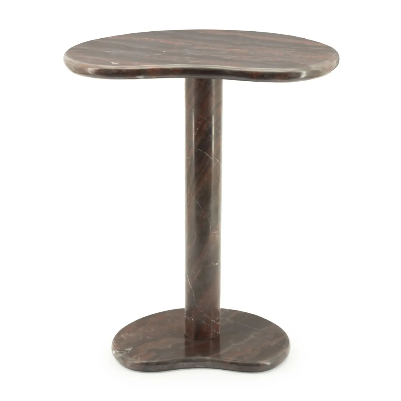 By-Boo Bijzettafel Rosso Marmer Bruin