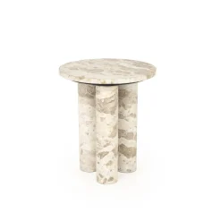 By-Boo Bijzetttafel Marmo Taupe