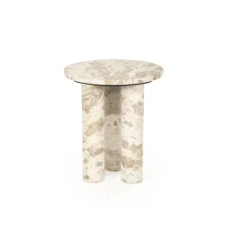 By-Boo Bijzetttafel Marmo Taupe