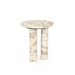 By-Boo Bijzetttafel Marmo Taupe