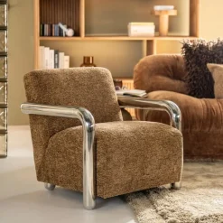 By-Boo Fauteuil Chromette Bruin
