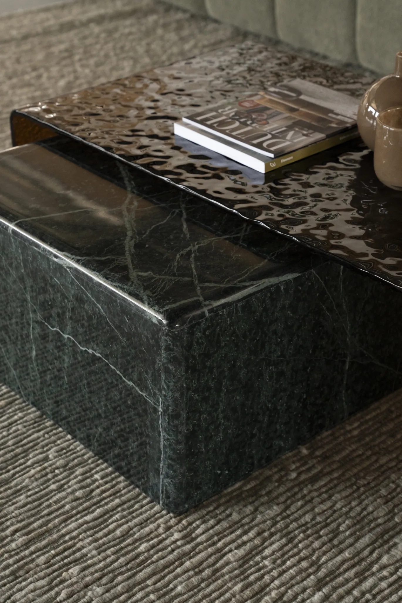 By-Boo Salontafel Dice Marmer Groen