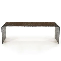 By-Boo Salontafel Ripple Glas Bruin