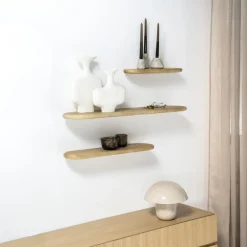 By-Boo Wandplank Tre Small Hout Naturel 49cm