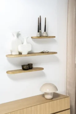 By-Boo Wandplank Tre Small Hout Naturel 49cm