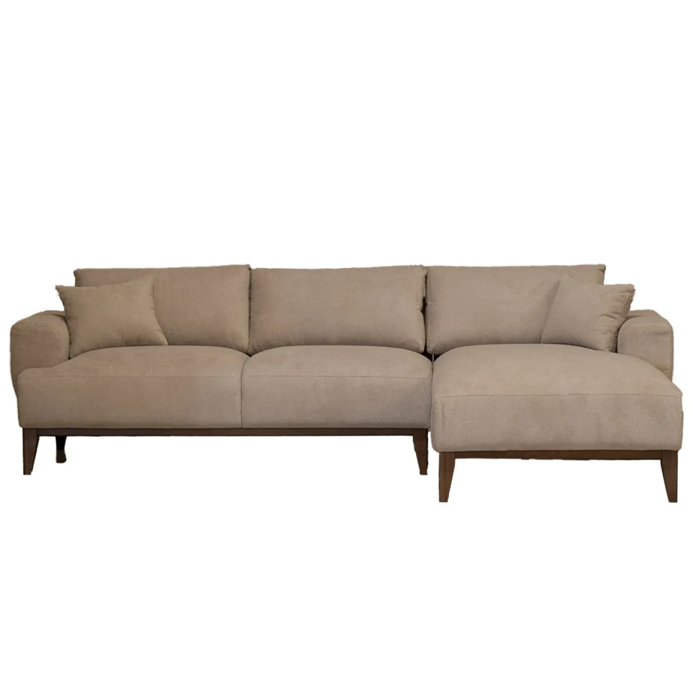 Chaise Longue Bank Bordeaux 3-zits Rechts Taupe - Giga Meubel
