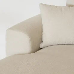 Chaise Longue Bank Bordeaux 3-zits Rechts Beige - Giga Meubel
