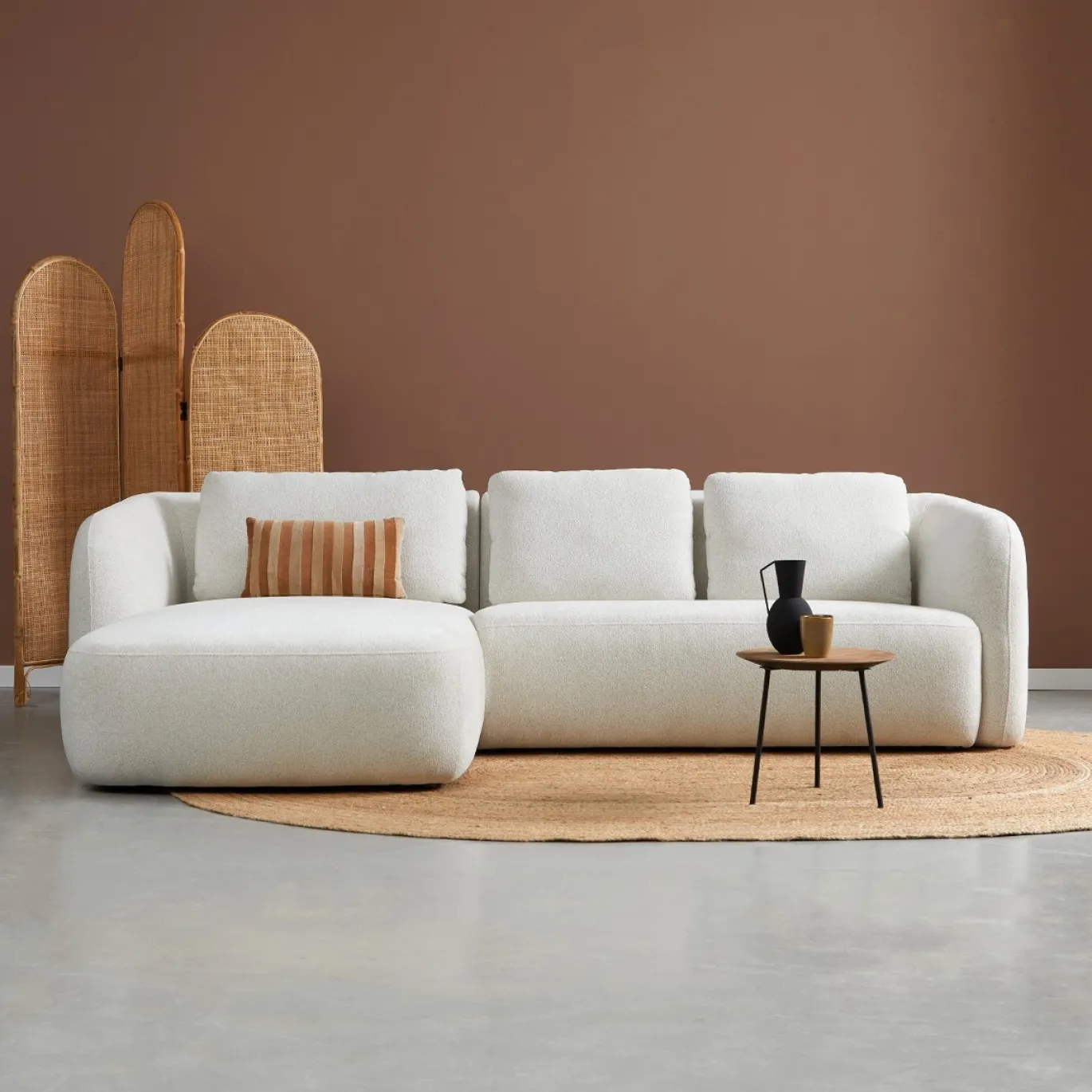 Chaise Longue Bank Cloud Links Raven Off-White