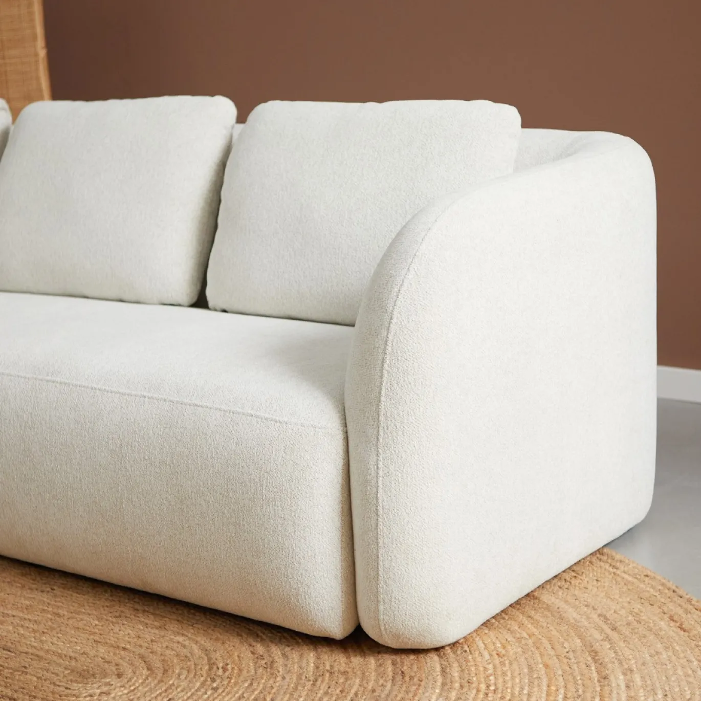 Chaise Longue Bank Cloud Links Raven Off-White