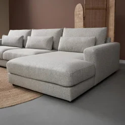 Chaise Longue Bank Como Rechts Puente Lichtgrijs