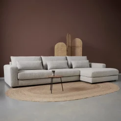 Chaise Longue Bank Como Rechts Puente Lichtgrijs