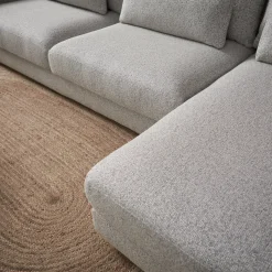 Chaise Longue Bank Como Rechts Puente Lichtgrijs