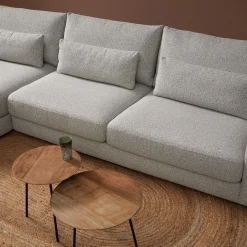 Chaise Longue Bank Como Rond Links Puente Lichtgrijs
