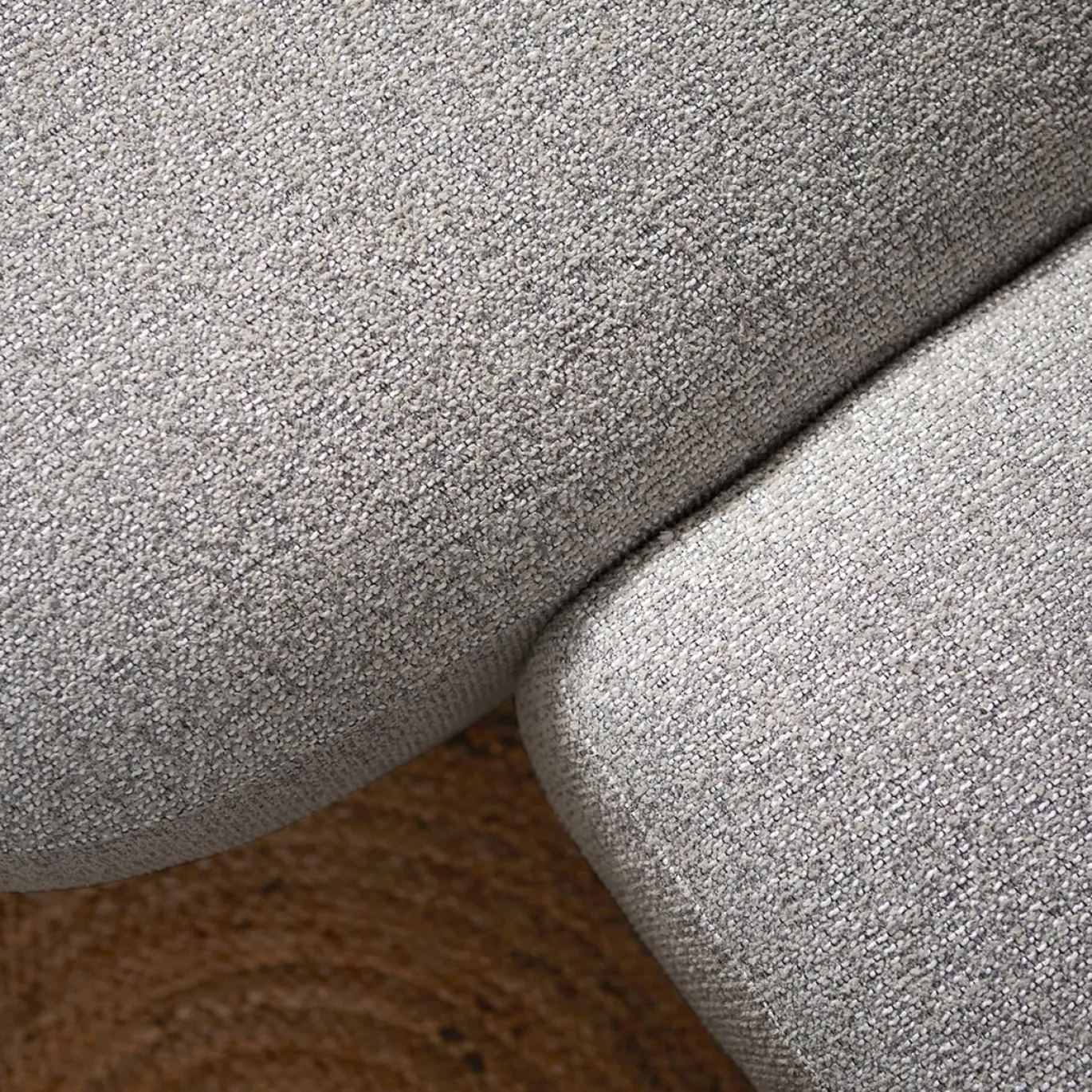 Chaise Longue Bank Como Rond Rechts Puente Lichtgrijs