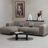 Chaise Longue Bank Dijon 3-zits Links Taupe - Giga Meubel