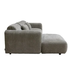 Chaise Longue Bank Dijon 3-zits Links Taupe - Giga Meubel